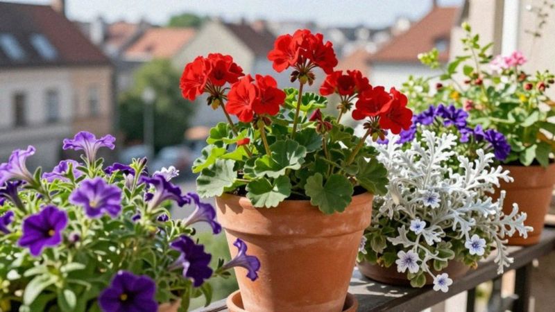 Jakie kwiaty najlepiej łączyć z pelargoniami na balkonie?