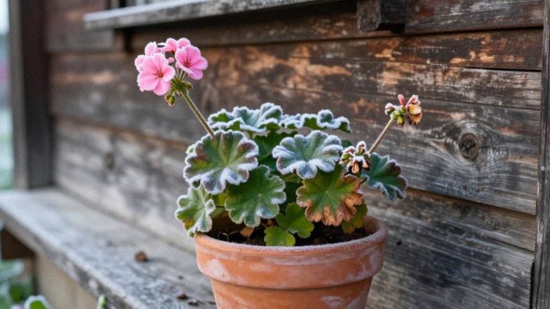Czy przymrozki przerywają kwitnienie pelargonii?