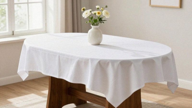 Jaką długość zwisu wybrać dla obrusa owalnego?