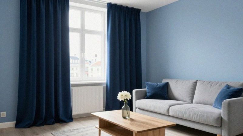 Jak zasłony zmieniają atmosferę niebieskiego wnętrza?