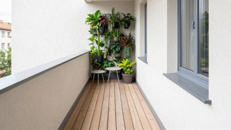 Jak optycznie powiększyć długi wąski balkon?
