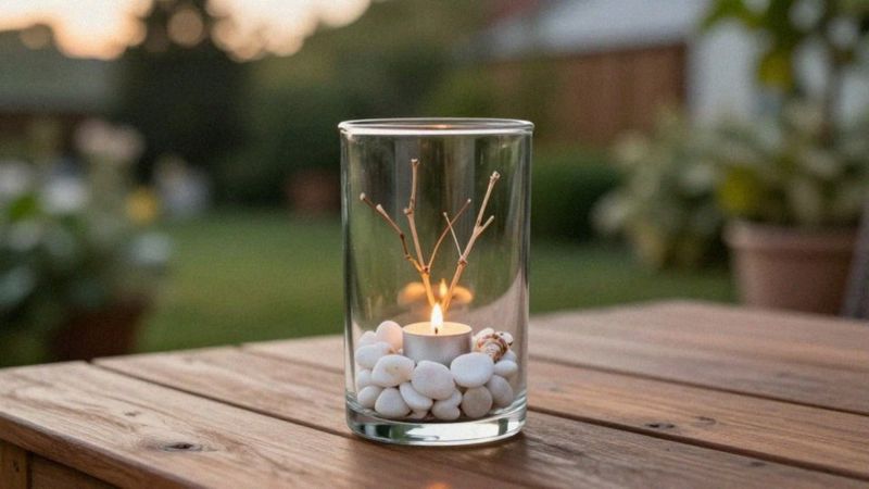 Jak zrobić lampion z dużego szklanego wazonu?