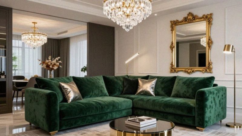 Jak wybrać meble i oświetlenie do pokoju glamour?