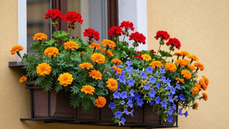 Z czym łączyć aksamitki w skrzynkach balkonowych?