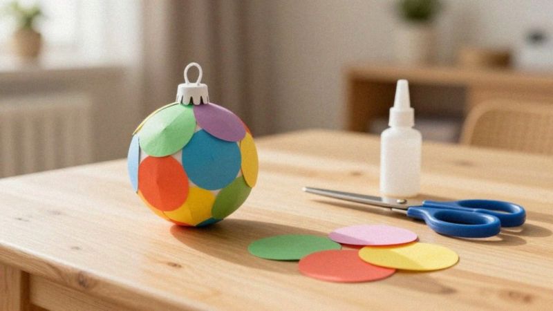 Jak złożyć bombkę z dziesięciu kółek papieru?
