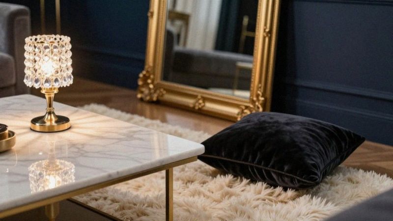 Jak dobrać materiały i dodatki do aranżacji glamour?