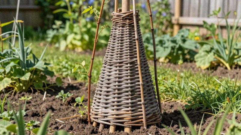 Jak zbudować podpory i obelisk ogrodowy z wierzby?