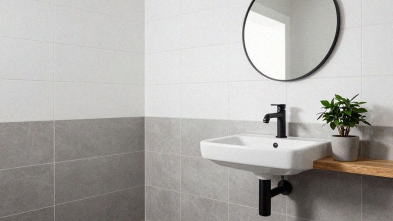 W łazience: jakie kolory pasują do szarych płytek?