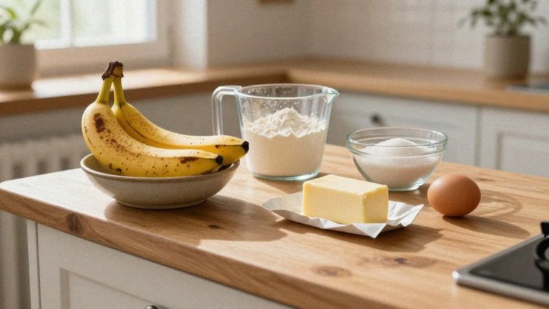 Jakie składniki na chlebek bananowy?