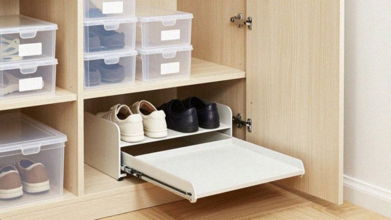 Jak przechowywać buty w garderobie IKEA?