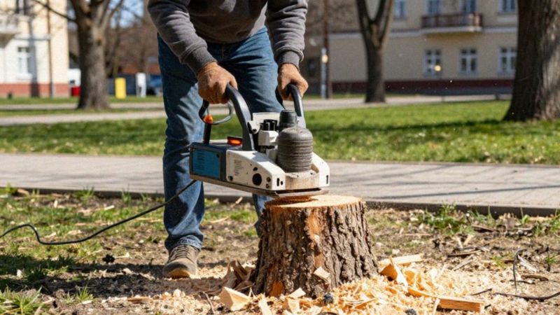 Jak mechanicznie usunąć pień drzewa?