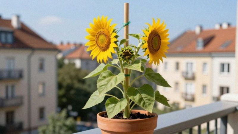 Jak podpierać i przycinać słonecznik w doniczce?