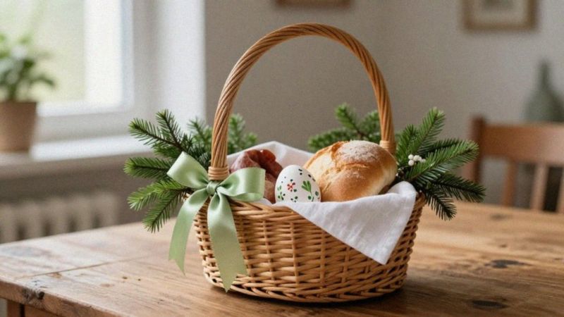 Czy wstążka pasuje do tradycyjnej święconki?