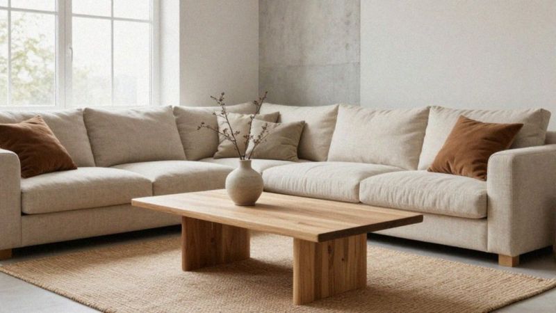 Czy naturalne materiały nadają salonowi ciepło?