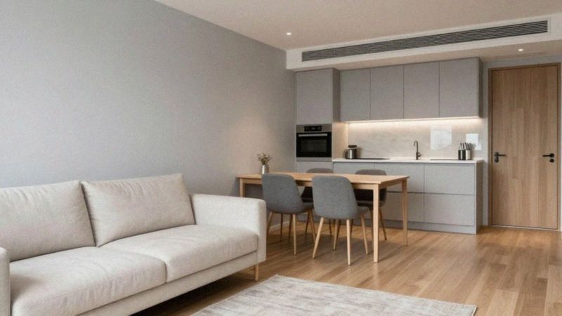 Jak podzielić salon z aneksem kuchennym w 30 m²?