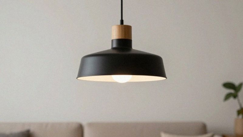 Jaki materiał wybrać do czarnej lampy wiszącej?