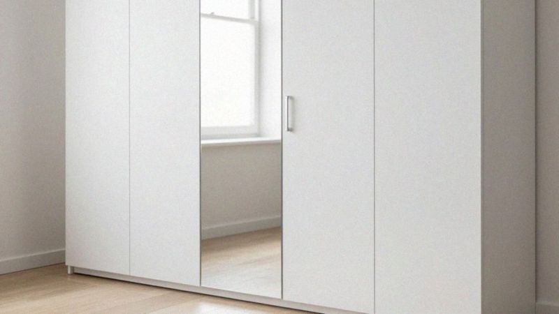 Z jakich materiałów jest szafa 90 cm z lustrem?
