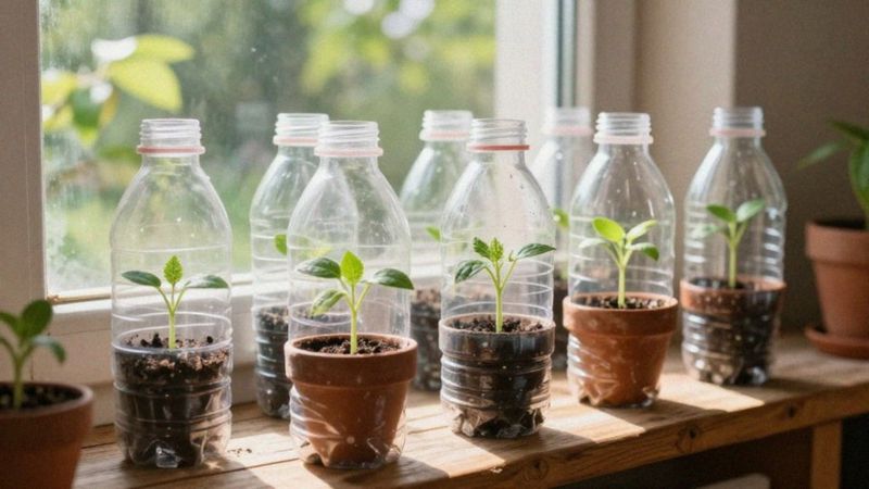 Jak wykorzystać butelki plastikowe jako mini szklarnie?