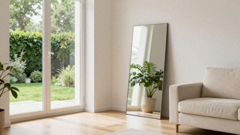 Czy lustro naprzeciwko okna zaburza feng shui?