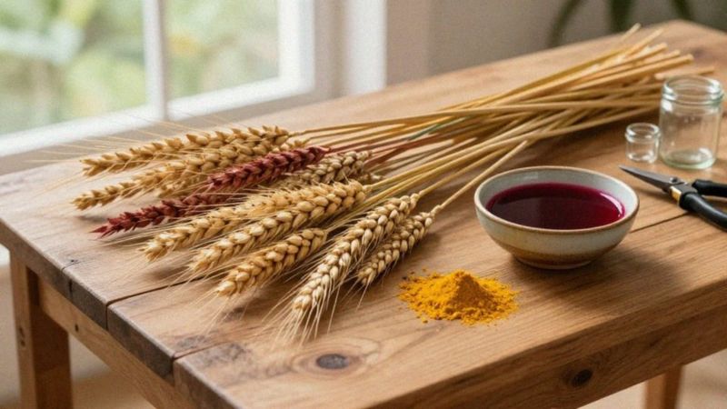 Jak naturalnie barwić kłosy zbóż?