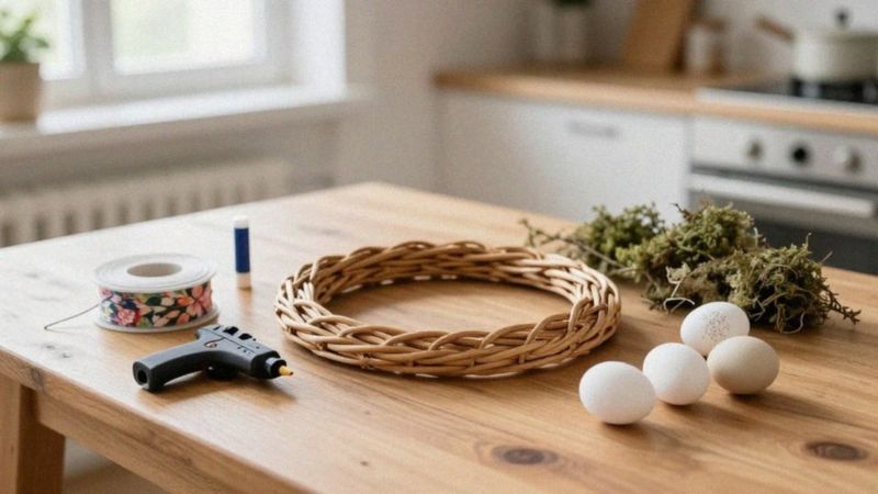 Jakie materiały będą potrzebne do wianka wielkanocnego na stół?