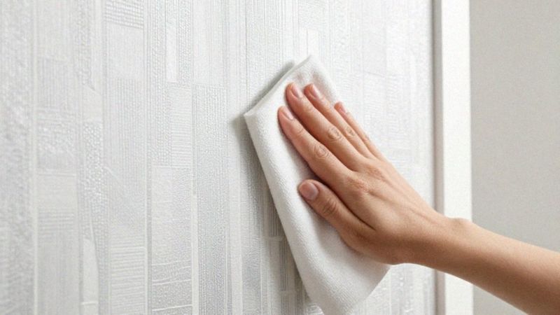 Jak czyścić tapetę srebrno-białą?
