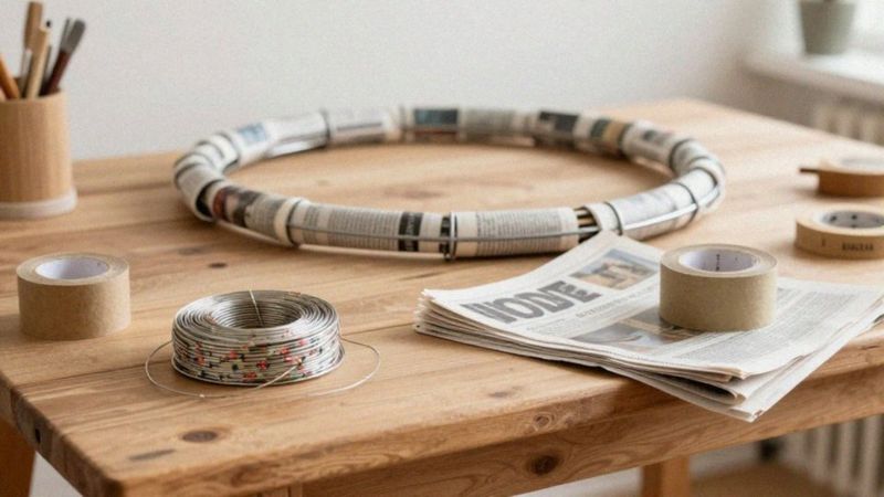 Jak samodzielnie zrobić podkład z drutu i gazety?