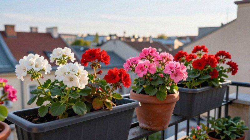 Jak pielęgnować pelargonie w mieszanych donicach na balkonie?