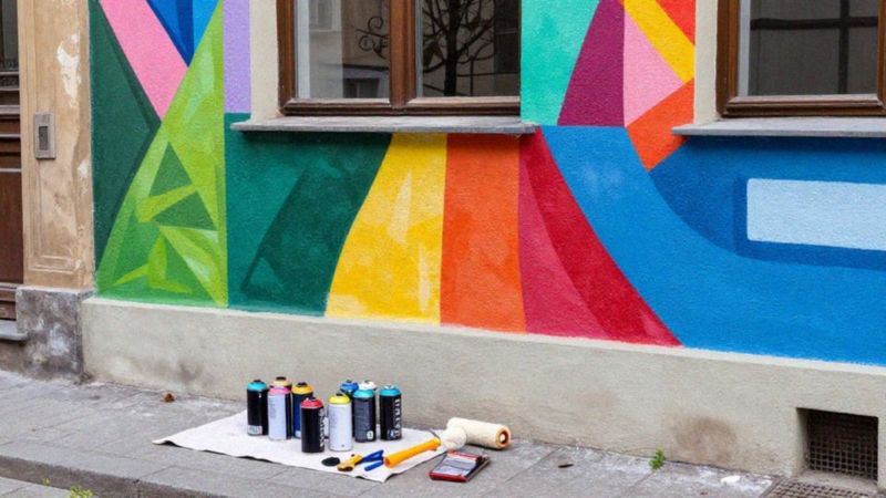 Jakie farby i techniki stosuje się przy muralach?