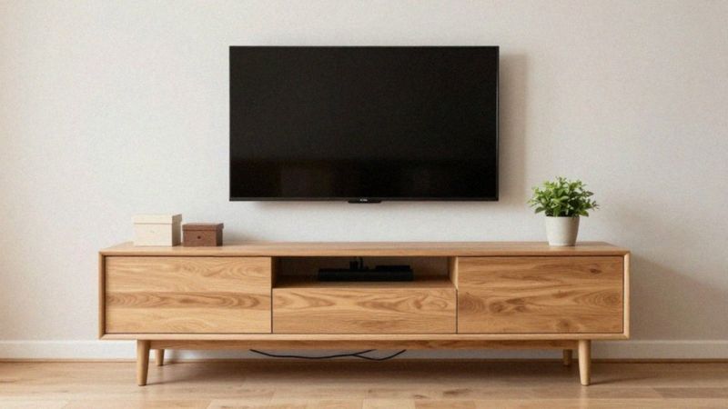 Jak schować przedłużacz za meblami RTV?