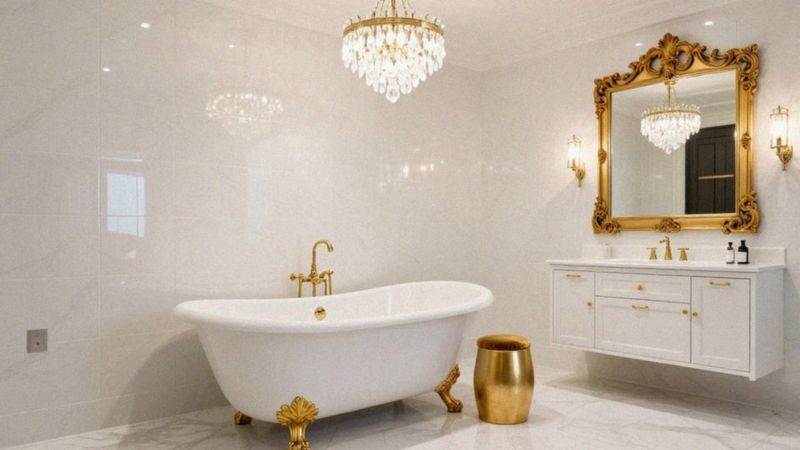 Jak urządzić łazienkę w stylu glamour?