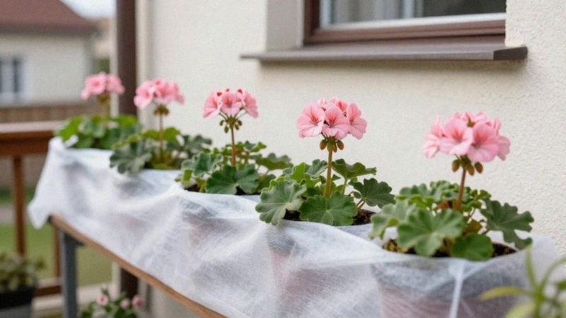Jak chronić młode pelargonie przed nocnymi przymrozkami?