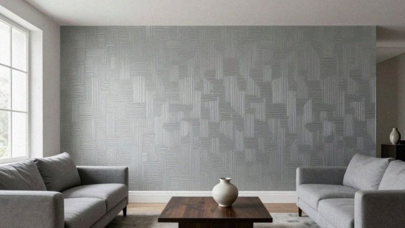 Do jakich stylów pasuje srebrna tapeta geometryczna?