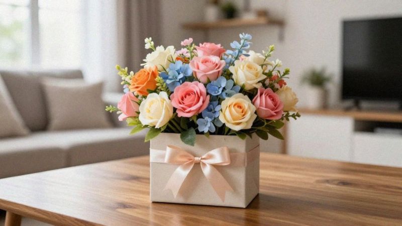 Jakie zalety ma flower box z sztucznych kwiatów?