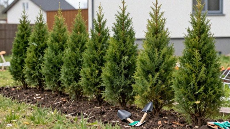 Jak sadzić tuje Szmaragd na żywopłot?