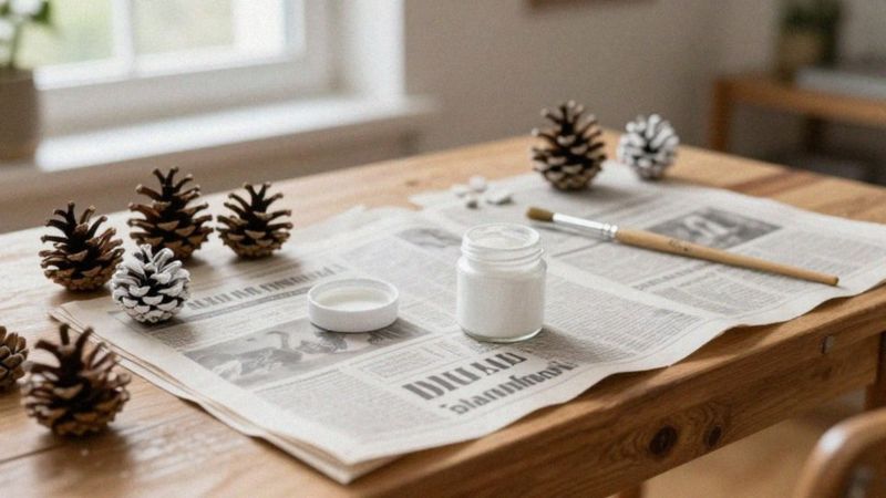 Jak malować szyszki farbami akrylowymi?