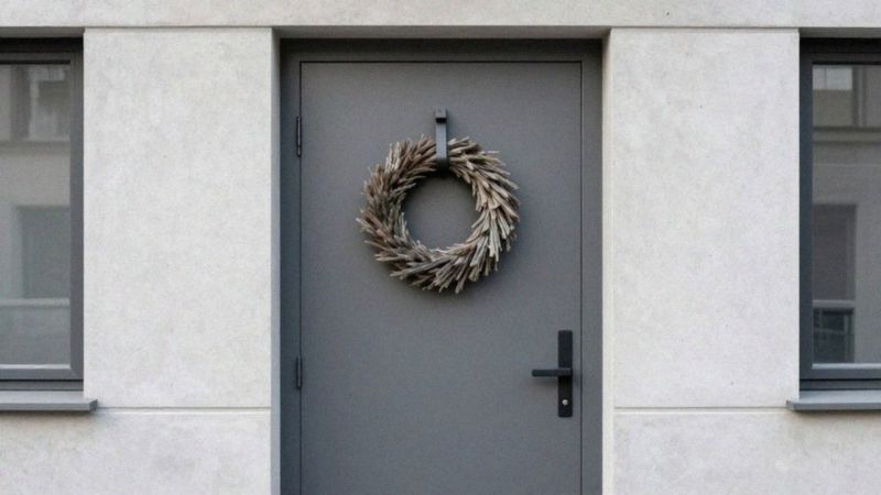 Jak zawiesić wianek na drzwiach metalowych?