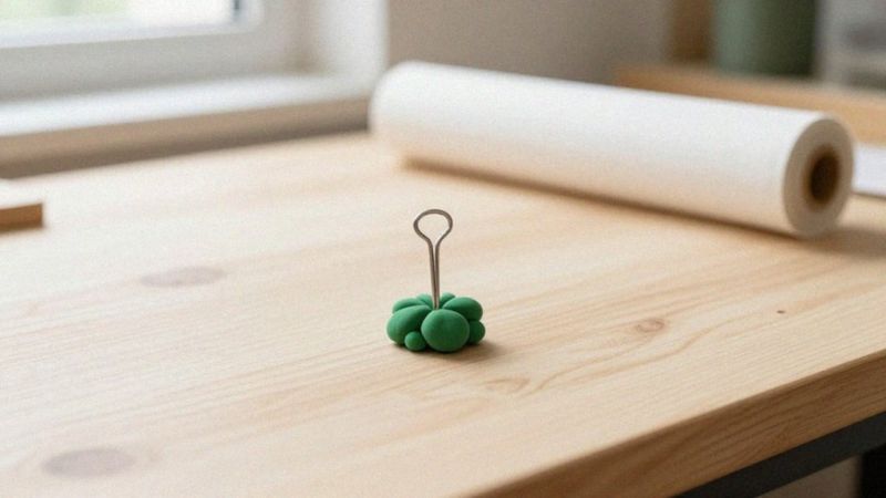 Jak użyć pinholdera i taśmy plastelinowej?