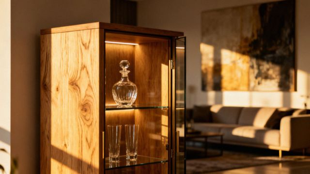 Barek na alkohol dąb sonoma — elegancki dodatek do Twojego salonu