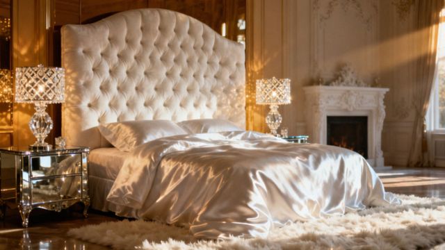 Biała sypialnia w stylu glamour — elegancja i przytulność w jednym
