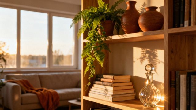 Co postawić na regale w salonie? Inspiracje i porady aranżacyjne