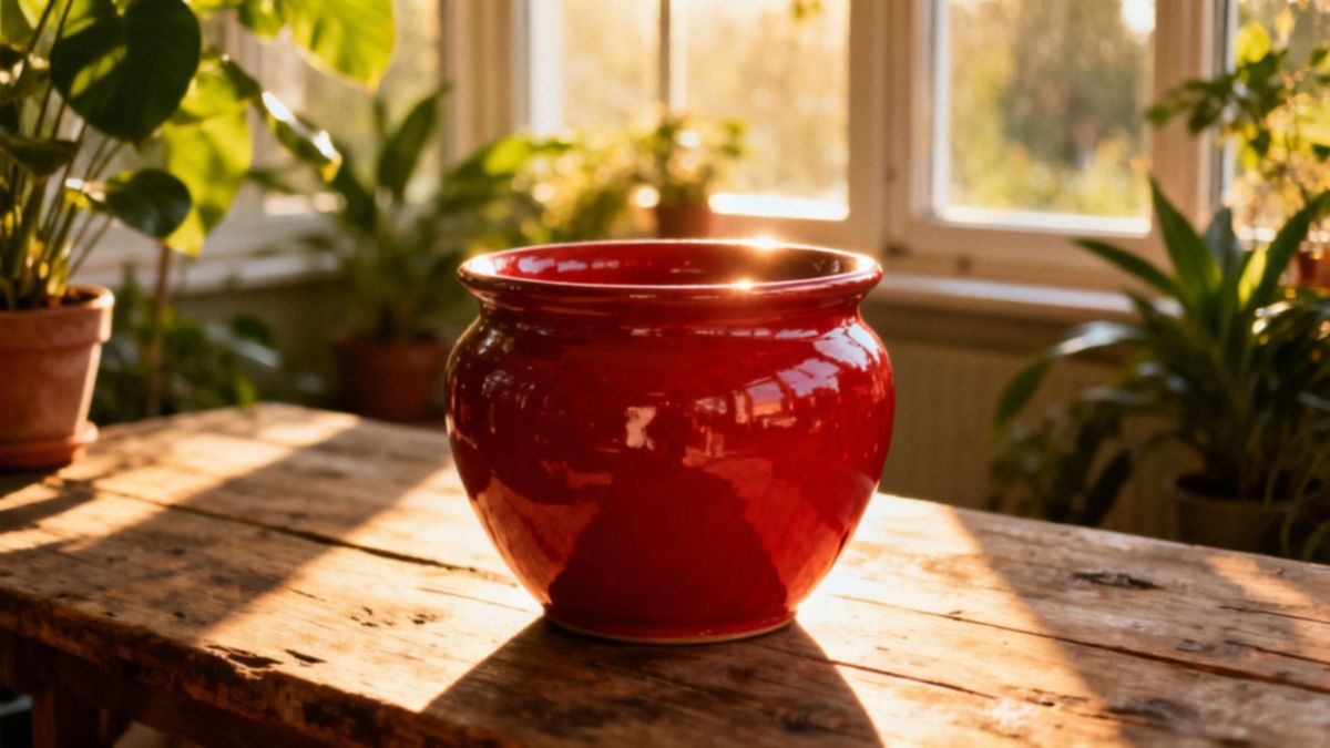 Czerwone doniczki ceramiczne — jak dobrać rośliny i dbać o nie?