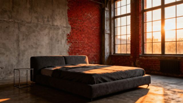 Industrialna sypialnia — jak stworzyć przytulny loft w swoim wnętrzu?