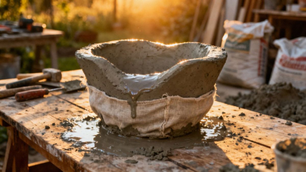 Jak zrobić donicę z betonu i szmaty? Przewodnik DIY krok po kroku