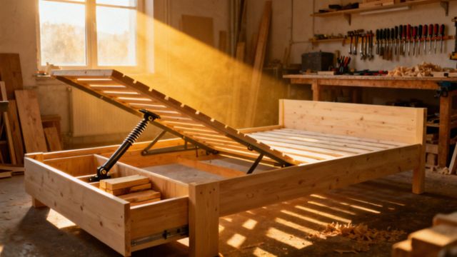 Jak zrobić łóżko z pojemnikiem na pościel? Praktyczny poradnik DIY