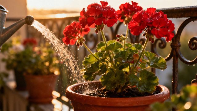 Pelargonia — jak podlewać, aby pięknie kwitła przez cały sezon?