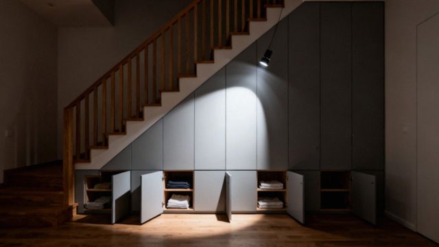 Szafki pod schodami — jak zrobić funkcjonalną zabudowę?