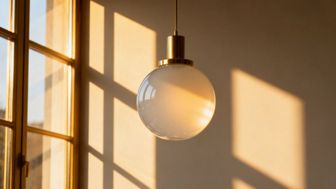 Lampa z szklaną kulą — elegancki element dekoracyjny do Twojego wnętrza