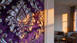 Tapeta fioletowo srebrna — elegancja i nowoczesność w Twoim wnętrzu