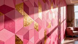Tapeta geometryczna różowa — jak wprowadzić nowoczesny styl do wnętrza?